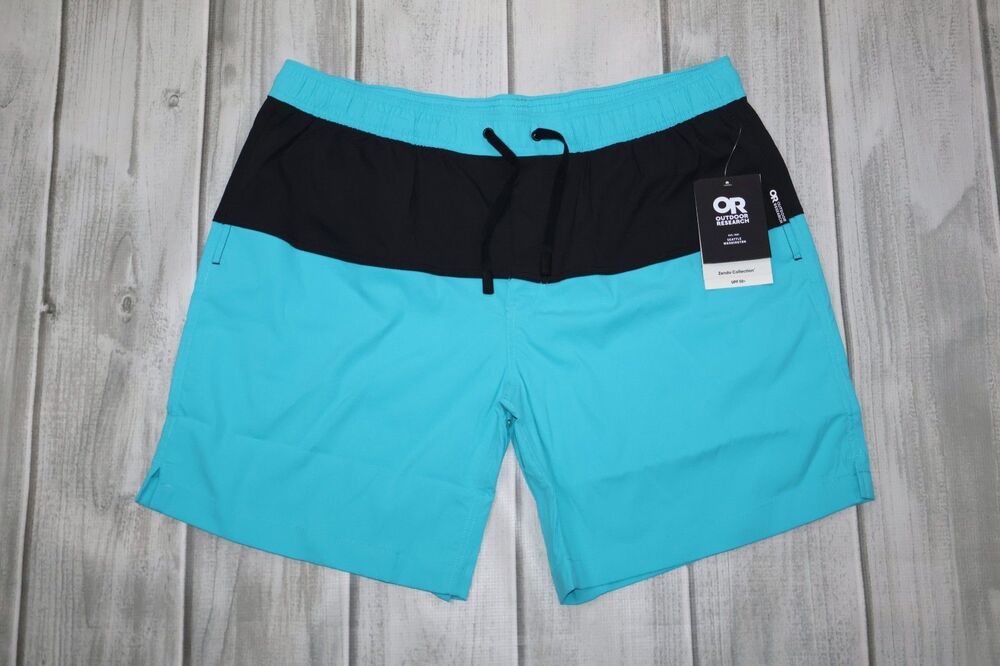 NEW Outdoor Research Men's Zendo Athletic Shorts Cortez Blue/Black 7.5 Inseam XL